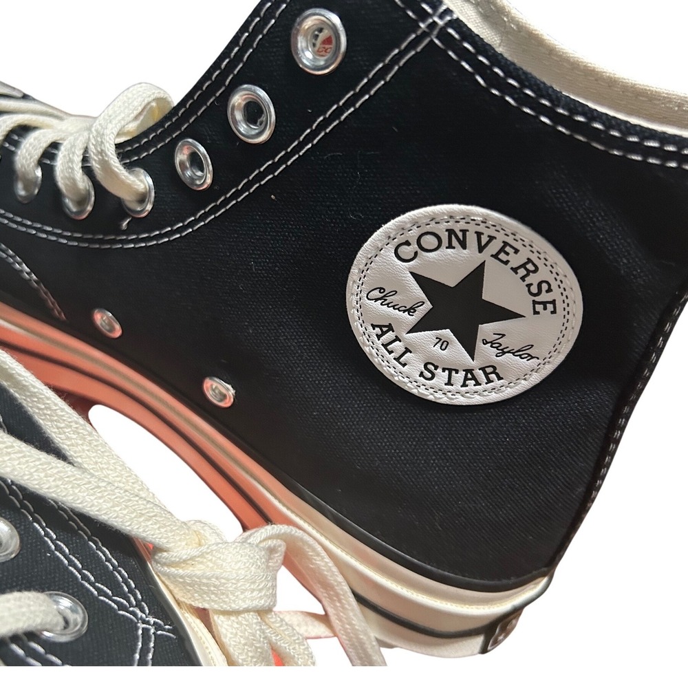 Converse Chuck 70 Hi Black Egret High Top Sneakers 162050C Mens 8 Womens 10 - Picture 4 of 7